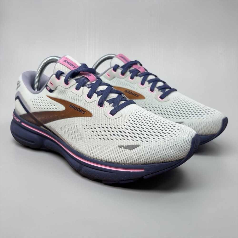 Brooks Ghost 15 Running Shoes Women 10 Gray Pink Purple DNA LOFT v2 1203801B492